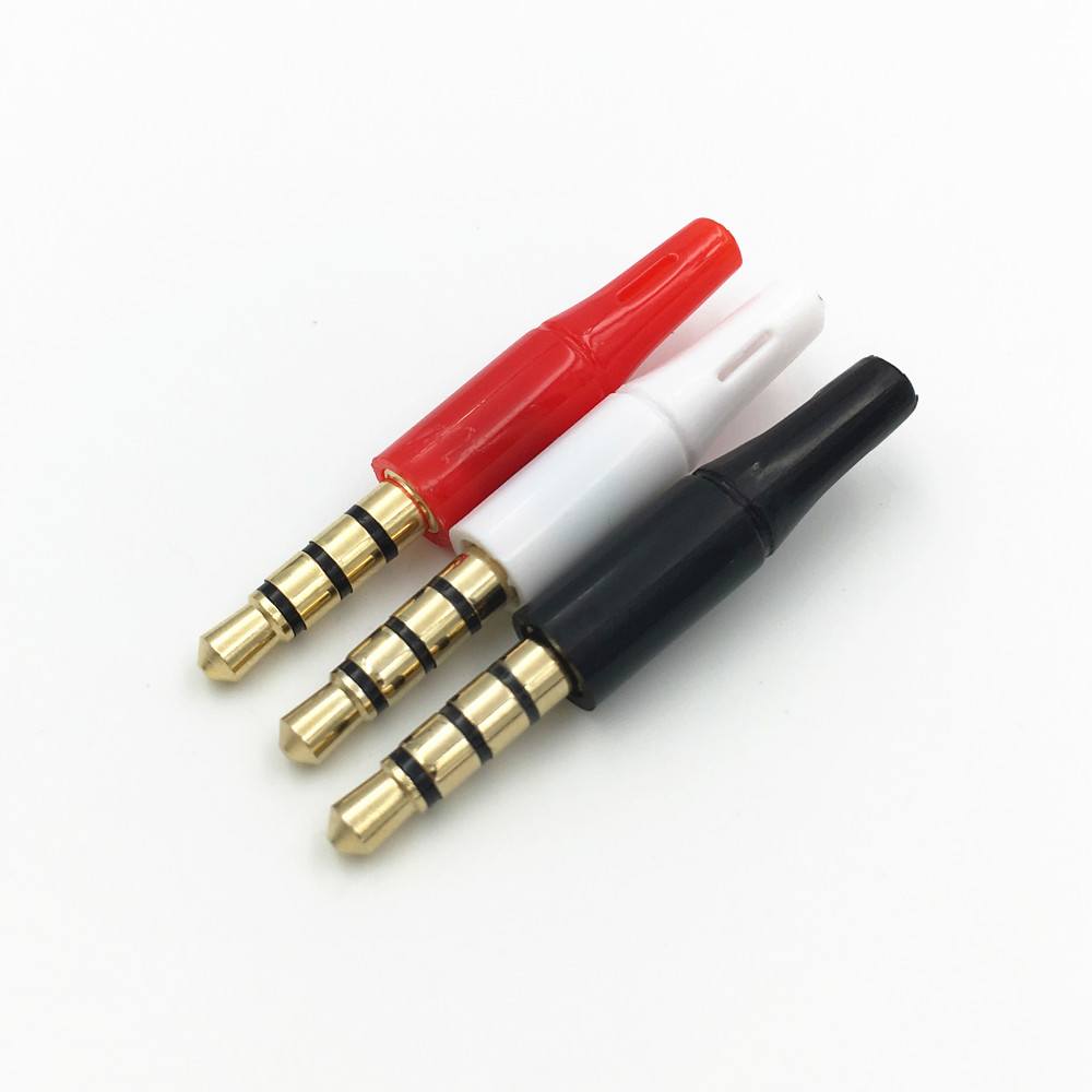 3.5mm 4 Pole Male Headset Jack 3.5 Audio Plug Adap