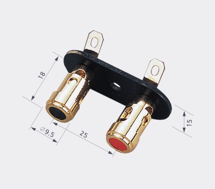 Gold-plated audio speaker Binding post