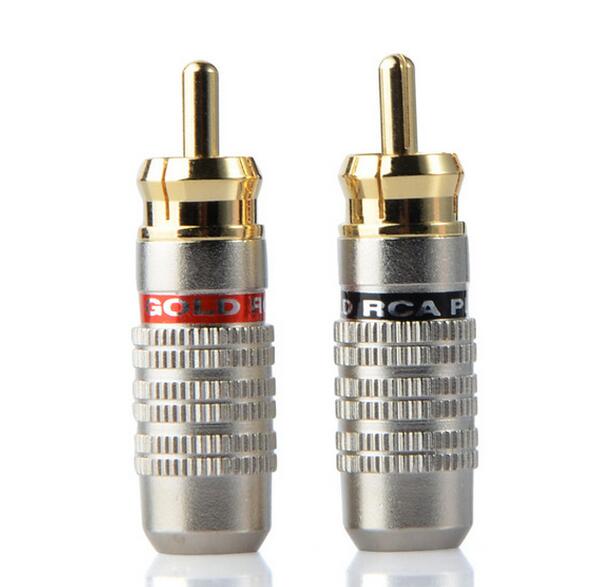DIY RCA Plug HIFI Goldplated Audio Cable RCA Male