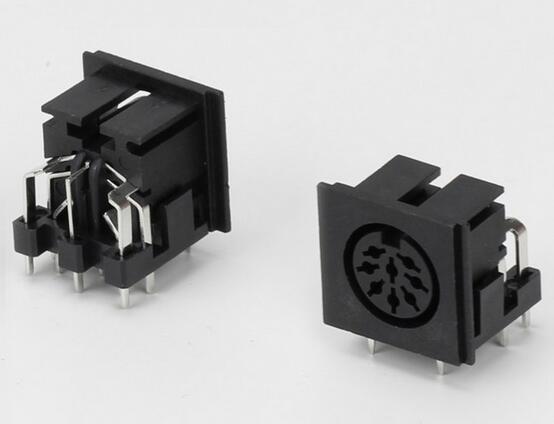 DIN 8 Pin PCB Right Angle Socket