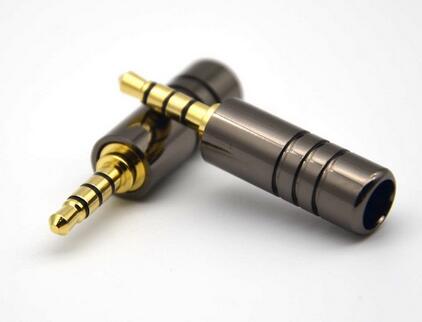 3.5 mm 1/8'' stereo black carbon copper jack plug