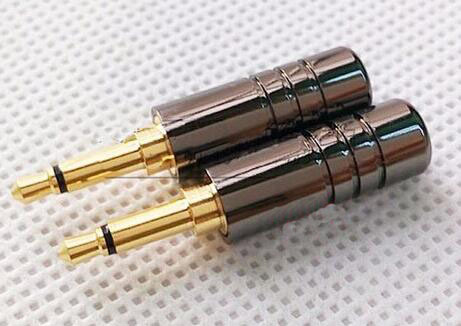 Carbon Black Copper 3.5mm mono 2 pole audio plug