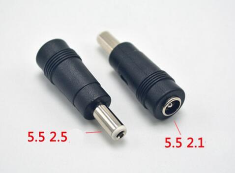 5.5mm x 2.5mm Male Plug to 5.5mm x 2.1mm Female Ja