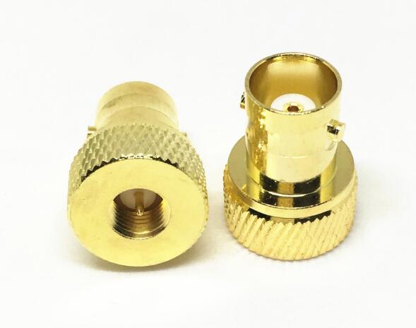 Gold Plated Brass SMA Male to BNC Female Connecto
